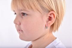 Cutie Jewellery Otroški uhani iz roza zlata C1737-10-X-4 (Barva bela)
