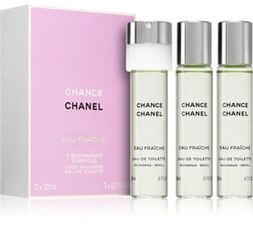 Chanel Chance Eau Fraiche - EDT polnilo (3 x 20 ml)
