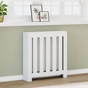 shumee Pokrov za radiator bel 78x20x82 cm inženirski les