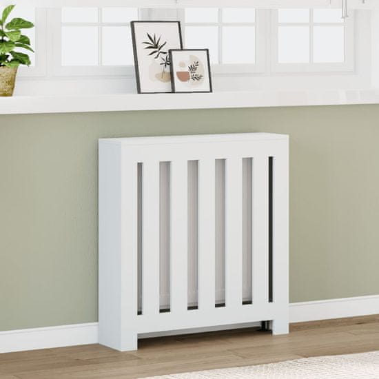 shumee Pokrov za radiator bel 78x20x82 cm inženirski les