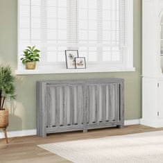 Vidaxl Pokrov za radiator siv sonoma 149x20x82 cm inženirski les