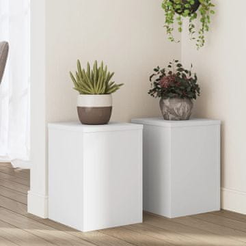 Vidaxl vidaXL Podstavki za rože v lončkih, 2 kosa, beli, 25x25x35 cm