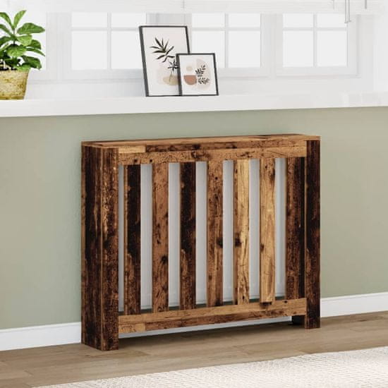 shumee Pokrov za radiator starinski les 104x20x82 cm inženirski les