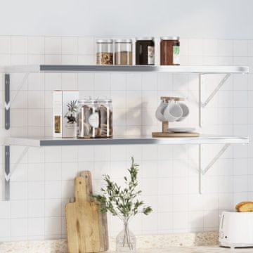 Vidaxl vidaXL Nosilci za police 4 kosi 40 x 2,5 x 25 cm srebrni jeklo