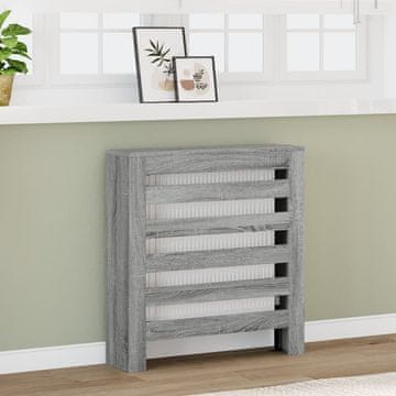 Vidaxl vidaXL Pokrov za radiator, siv hrast sonoma, 78x20x82 cm