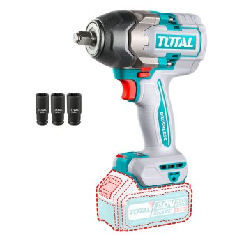 Total Litij-ionski udarni ključ 850 Nm/1/2", industrijski (brez baterije) (TIWLI20851)
