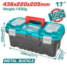 Total 17" Plastična škatla za orodje, 1430 g (TPBX0172)