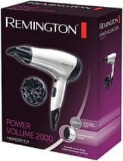Remington D 3015 sušilnik za lase, bel, Power Volume 2000