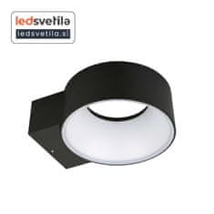 Luxar CATENA LED stenska svetilka 8W 655lm 4000K, črna