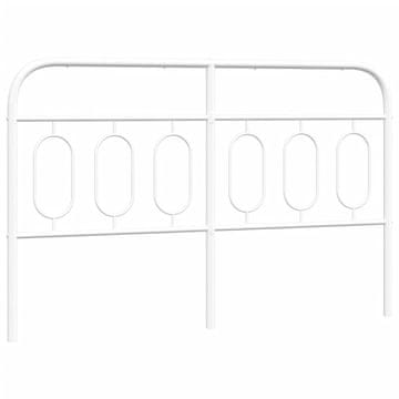 Vidaxl Kovinsko nadomestno vzglavje belo 137 cm
