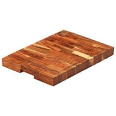 Vidaxl Deska za rezanje 42x30x4 cm trden akacijev les