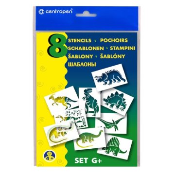 Centropen AIR PENS G šablone 9996/G Dinozavri, set 8 kos