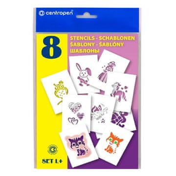 Centropen AIR PENS G šablone 9996/L Motivi za punčke, set 8 kos