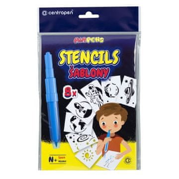 Centropen AIR PENS G šablone 9996/N vesolje, set 8 kos
