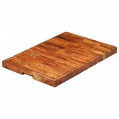 Vidaxl Deska za rezanje 60x42x4 cm trden akacijev les