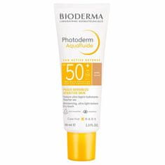 Bioderma Obarvana sončna krema SPF 50+ Photoderm Aqua fluid 40 ml (Odtenek Light)