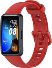 4wrist Silikonski pašček za Huawei Watch Band 8 - rdeč