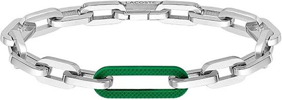 Lacoste Originalna jeklena zapestnica s silikonskim členom 2040103
