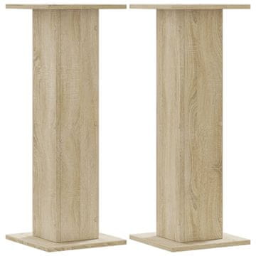 Vidaxl Stojalo za rastline 2 kosa sonoma hrast 30x30x80 cm inž. les