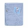 XKKO Organic BIO bombažna frotirna brisača s kapuco 90x90 - Baby Blue Stars