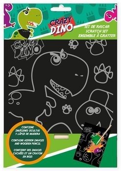Kids Euroswan Otroški ustvarjalni set Euroswan Scratch, Crazy Dino