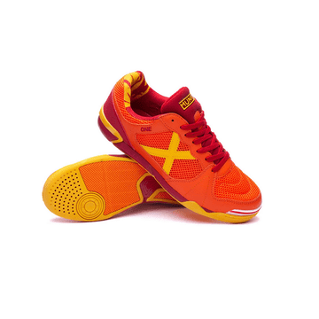 Munich One 51 Moški kopački za dvoranski nogomet, oranžni, vel 40