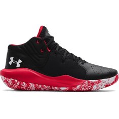 Under Armour Jet 21 moški copati za košarko/odbojko, črni/rdeči, veliki 42.5