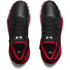 Under Armour Jet 21 moški copati za košarko/odbojko, črni/rdeči, veliki 42.5
