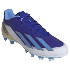 Adidas X CRAZYFAST Club Messi FxG moški nogometni čevlji, belo/modri, veliki 44