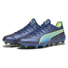 Puma Moški nogometni čevlji King Ultimate FG/AG, modro-mornarsko/zeleni, vel. 43