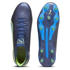 Puma Moški nogometni čevlji King Ultimate FG/AG, modro-mornarsko/zeleni, vel. 43