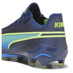 Puma Moški nogometni čevlji King Ultimate FG/AG, modro-mornarsko/zeleni, vel. 43