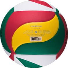Molten Žoga za odbojko V5M9000-M dvoranska, bela/zelena/rdeča/rumena vel. 5