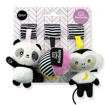 GaGagu Viseča plišasta igrača Opica, Panda, Žoga 9 cm