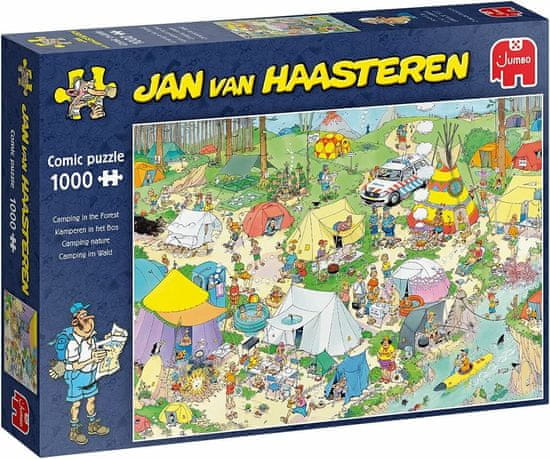 Jumbo Sestavljanka Jan van Haasteren - Kampiranje v gozdu 1000 kosov