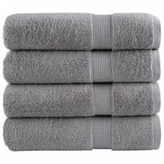 Vidaxl Premium brisače SOLUND 4 kosi siva 70x140 cm 600 g/m2