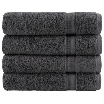 Vidaxl Premium kopalne brisače SOLUND 4 kos antracit 100x150 cm 600gsm