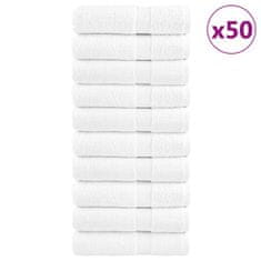 shumee Premium brisače 50 kos bela 50x100 cm 600 g/m2 100 % bombaž