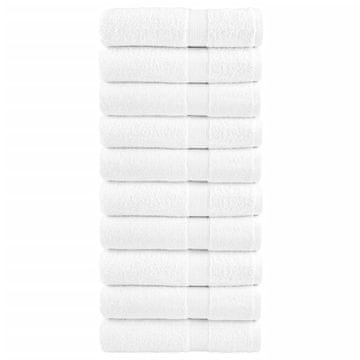 shumee Premium kopalne brisače 10 kosov bela 100x150 cm 600 gsm bombaž