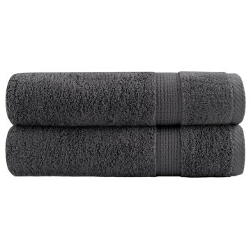Vidaxl Premium kopalne brisače SOLUND 2 kos antracit 100x150 cm 600gsm