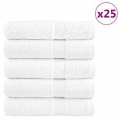 shumee Premium kopalne brisače 25 kos bela 100x150 cm 600 g/m2 bombaž
