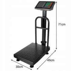 Malatec Skladiščna digitalna aku. elektronska tehtnica do 150kg LCD osvetljena črna