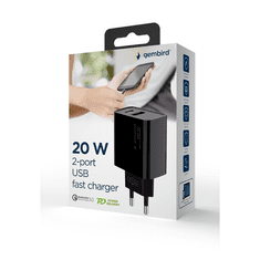 Gembird Polnilec za telefon TA-UC-PDQC20-01-BK 20W črn
