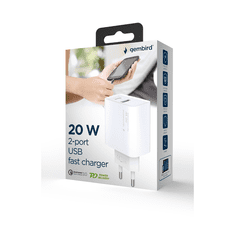 Gembird Polnilec za telefon TA-UC-PDQC20-01-W 20W bel