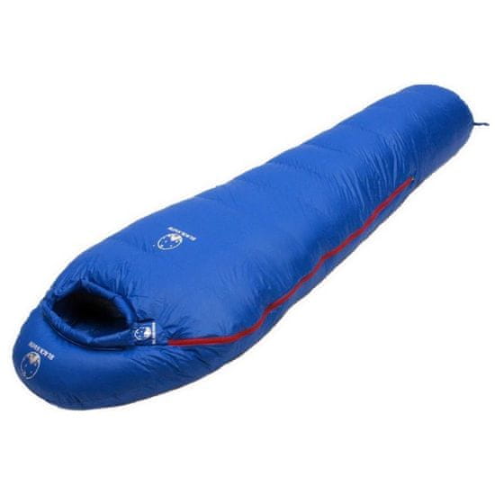 MXM BS-400 Najcenejša spalna vreča iz puha 400g puha / do 0° - Modra Zadrga na levi strani