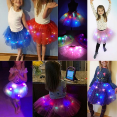 Homey Krilo za deklice z led lučkami | Univerzalna velikost | Vijolična