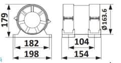 AKVAVENT PRO 6, PRO 6, Kanalski Kopalniški ventilator za dovod in odvod zraka s pritrdilnim kompletom BB D160