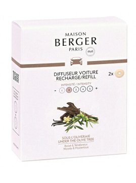 Maison Berger Paris Polnilo/dodatna polnila za difuzor za avto Olive Tree, 2 kosa