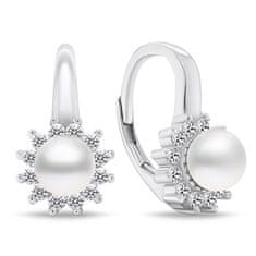 Brilio Silver Elegantni srebrni uhani s cirkoni EA788W
