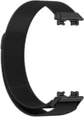 4wrist Milanski pašček z magnetno zaponko za Huawei Watch Band 8 - črn